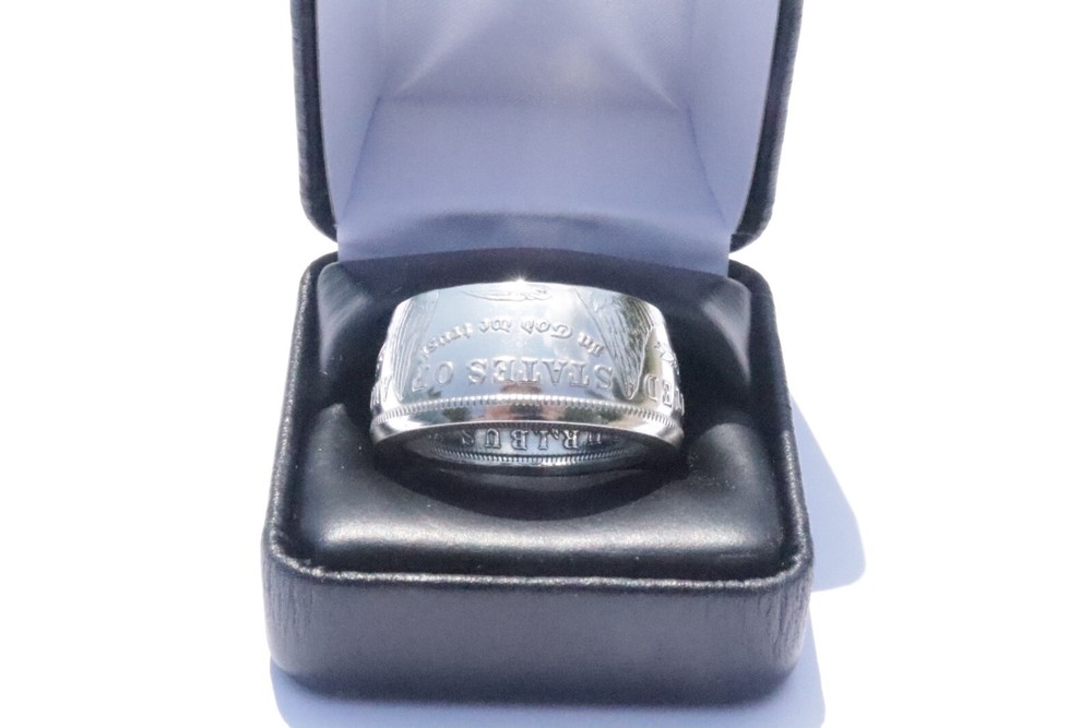 Goldbarons GENUINE Hand Made .900 Silver 1921 Morgan Dollar Rings Sizes 10 – 20