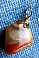 Natural Jasper Pendant Reddish, White, Brown