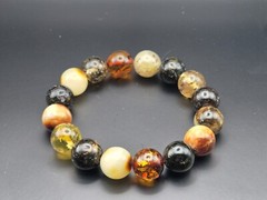 22,7 grams Genuine Natural Baltic Amber Bracelet Multicolor