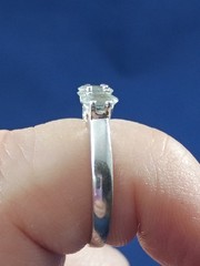 Natural Light Blue Aquamarine Gemstones 925 Sterling Silver Ring Sz 6