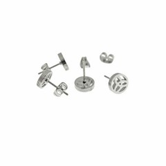 Stainless Steel Earrings – Celtic Knot Studs – 13mm x 8mm – 2 Pieces 1 Pair