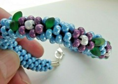 Bracelet KUMIHIMO ~ 22,5 cm (8,7″). Thickness 11мм (0,39″) Handmade.