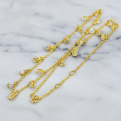 6 Ct DiamondS Chain Necklace- Amazing Sparkle-Certified-FREE DIAMOND STUDS