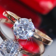 14k yellow gold engagement ring 0.55ct glass size 4.5 solitaire 1.8gr