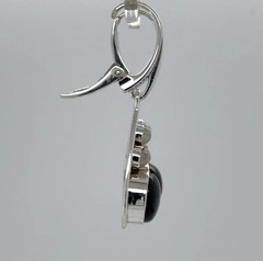 925 Sterling Silver Oval Labradorite Leverback Teardrop Earrings with Moonstone