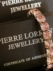 Tennis Bracelet gift for women 8mm Tourmaline Crystal White Gold Jewelry Bday