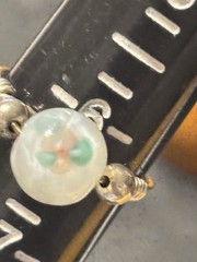 Artisan Sterling Wire Wrapped Ring With Glass Floral Bead