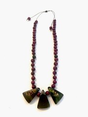 Bombona, Tagua, And Acai Seed Necklace Lot, artisanal organic Jewelry, handmade