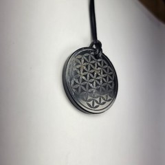 Shungite Pendant Flower of Life ( Engraved ) – Various Shapes