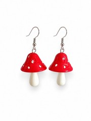 Cute Red Mushroom Dangle Earrings Fairycore Cottagecore Woodland Novelty Gift