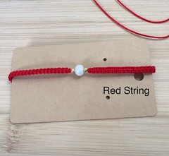 Lucky Red String Bracelet Adjustable, Protection Bracelet, Natural Pearl Charm