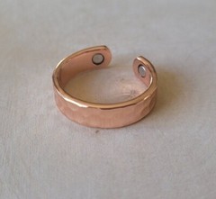 Solid Pure Copper Magnetic Ring Men Women Arthritis Adjustable Ring