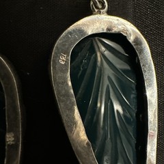 Artisan Handmade Silver Tone Dangle Leaf Earrings & Pendant Jewelry Lot Fall SEE
