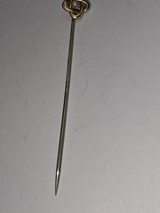 Antique P.S.CO. P.S. Co. Gold Filled Love Knot Pearl Stick Pin