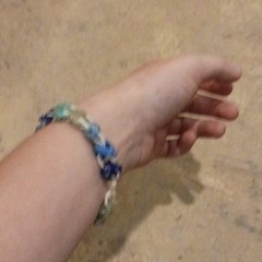 Handmade Braided Rubber Bracelet Multicolor Adjustable Slip-On Unisex Adults