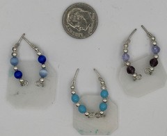 Three Pairs of Ear Climber Earrings in Sterling Silver
