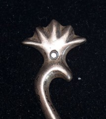 Artisan Hand Forged Sterling Silver Hairpin 4″ Curved Stylized Bird Phoenix 9.5g