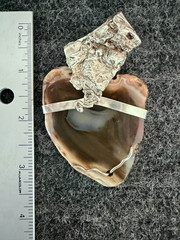 SORTILEGIO: Handmade Collar Necklace Natural Agate Artisan Forged One of a Kind