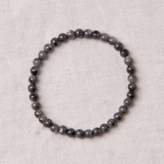 Natural Larvikite Black Labradorite 4mm Beads Healing Energy Stretch Bracelet