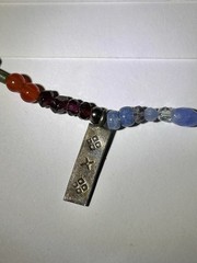 Vintage Artisan Handmade Rainbow Multicolor Gemstone Necklace