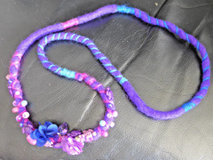 Handmade Fabric Necklace Fiber Art Beads Direct From Artist One Of A Kind