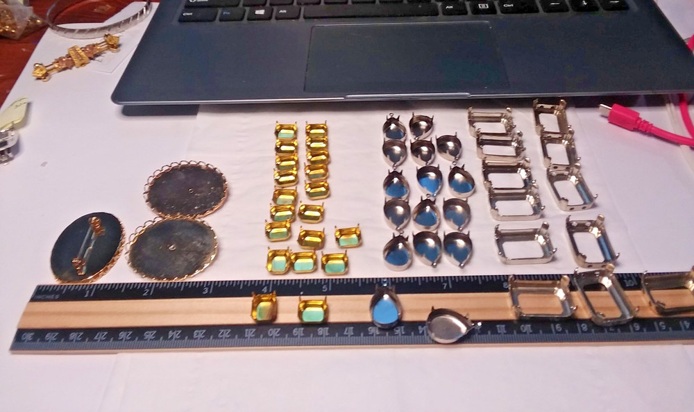 Jewelry Findings: Rhinestone and Cabochon Settings Different Sizes 11-01-2020