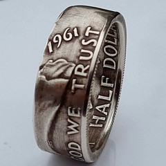 Silver Dollar Coin Ring Size 7-12 Handmade Crafted Rare Silver Morgan Men Rings
