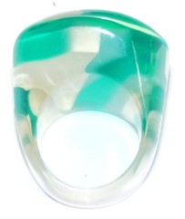 Sobral Planets Saturno Green Neturno Artist Made Statement Ring Size 9.75