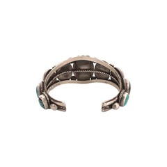 Navajo, Vintage, Bracelet, Morenci Turquoise, Circa 1960, Navajo, 6 1/2″