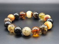 22,7 grams Genuine Natural Baltic Amber Bracelet Multicolor