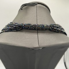 Vintage Sea Bead Lariat Belt Handmade Necklace Sash Wearable Artisan 52”