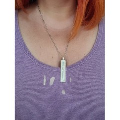 Don’t Do Anything Stupid necklace made with Looking for Alaska book pages