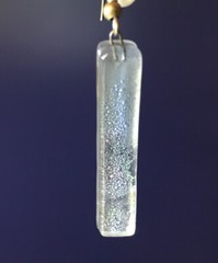Fused Glass Dangle Earrings Spring Earrings Pastel Artisan Glass Kiln Fired