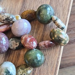 All Natural Polished Stones Necklace Jasper Agate More Hand Crafted Artisan