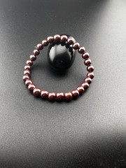 6mm Reconstituted Cinnabar Sand Bead Bracelet