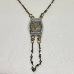 Steampunk Junk Handmade Statement Necklace Diorama Upcycled Watch Parts 25mm