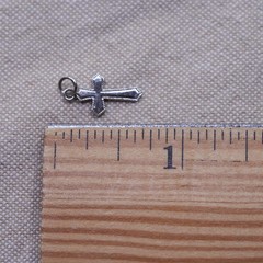 Vintage Sterling silver handmade cross pendant, 925 charm