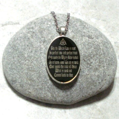 Wiccan Rede Triquetra Pendant Necklace Wicca Jewelry