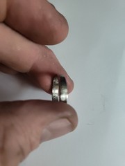 Genuine Handcrafted 2000 Nickel Coin Ring , Size 7.75 Made in The USA .