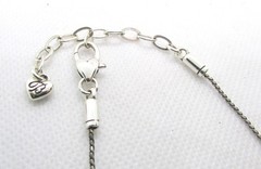 BRIGHTON SILVERTONE ROUND PAVE SLIDE NECKLACE 18.25»-20.25» 15.5×15.5mm