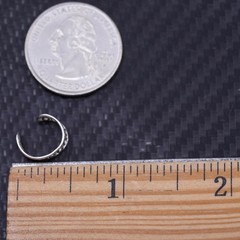 vintage sterling silver 925 handmade single ear cuff, earcuff