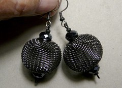 LITE WEIGHT EARRINGS_WIRE MESH_5.2 GRAMS EACH_HYPOALLERGENIC EAR WIRES_SILVERISH