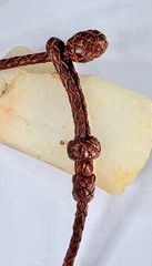 Handmade Braided Brown Real Leather Necklace ~ Unisex ~ Western, Southwestern