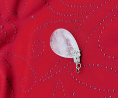 Natural Clear Quartz Crystal Gemstone Tumbled Polished Teardrop Pendant