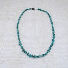 Vintage Turqoise Necklace Handmade 20 Inches Women Southwest Casual Wear