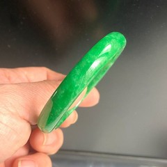 Certified Green 56mm Natural A Jade jadeite Bangle Bracelet
