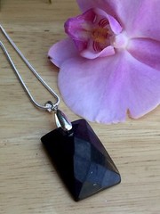 Shungite Pendant Shungite Rectangular Faceted Pendant With Chain Reiki Karelia.