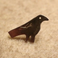 Small Bird Tie Tack or Pin; Sterling Silver; Made in USA by Peggy Johnson, 1999