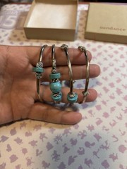 Natural Turquoise Sterling Silver Bangle Sundance Treasures Jewelry