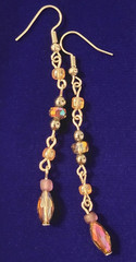 Hematite Oil Slick Fantasy Purple and Orange Glamorous Halloween Silver Tone
